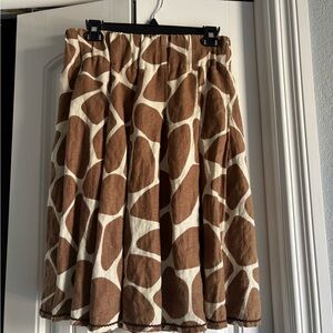 Moschino Brown and Cream Patterned Skirt